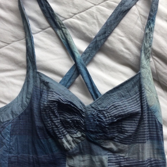 Urban Outfitters Staring at Stars Hazy Blue Pin Up Dress - Picture 10 of 16